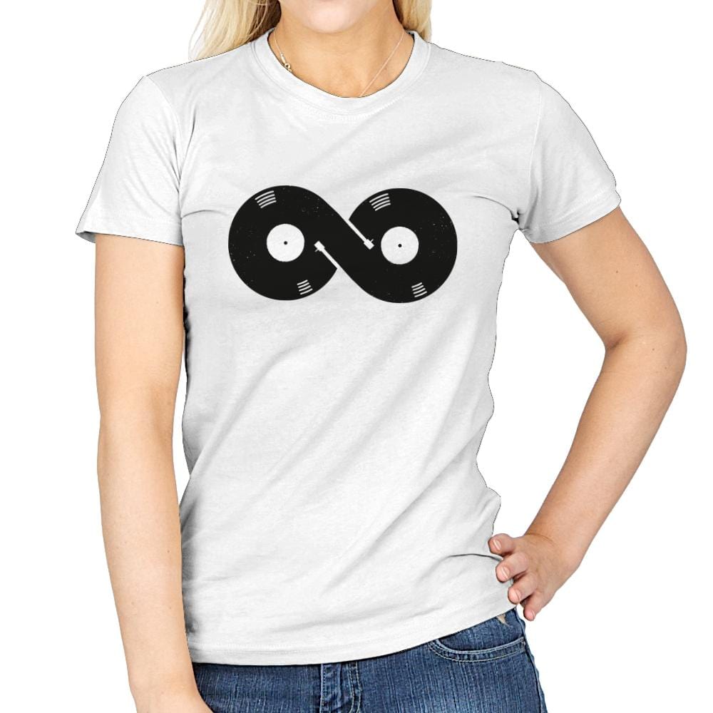 Endless Music - Womens T-Shirts RIPT Apparel Small / White