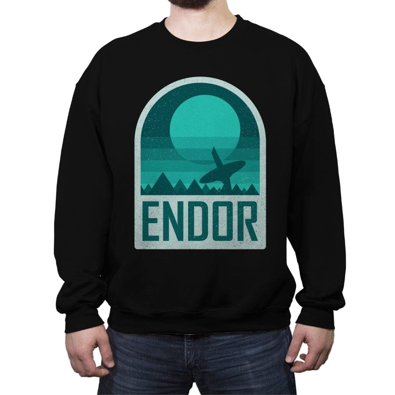 Endor - Geometric and Minimalist Series - Crew Neck Sweatshirt Crew Neck Sweatshirt RIPT Apparel Small / Black