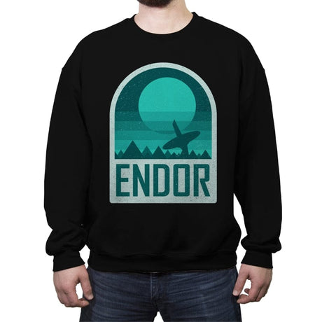 Endor - Geometric and Minimalist Series - Crew Neck Sweatshirt Crew Neck Sweatshirt RIPT Apparel Small / Black
