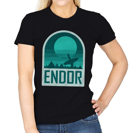 Endor - Geometric and Minimalist Series - Womens T-Shirts RIPT Apparel Small / Black
