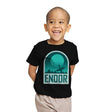 Endor - Geometric and Minimalist Series - Youth T-Shirts RIPT Apparel X-small / Black