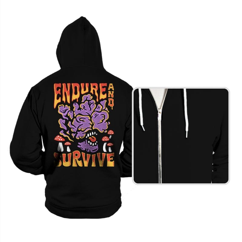 Endure And Survive - Hoodies Hoodies RIPT Apparel Small / Black
