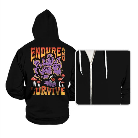 Endure And Survive - Hoodies Hoodies RIPT Apparel Small / Black