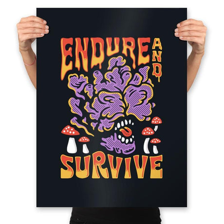 Endure And Survive - Prints Posters RIPT Apparel 18x24 / Black