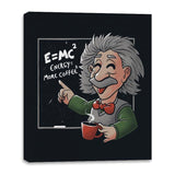 Energy = More Coffee - Canvas Wraps Canvas Wraps RIPT Apparel 16x20 / Black