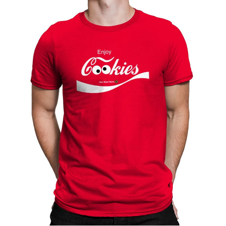 Enjoy Cookies - Mens Premium T-Shirts RIPT Apparel Small / Red