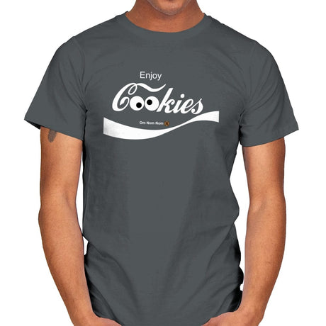Enjoy Cookies - Mens T-Shirts RIPT Apparel Small / Charcoal