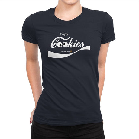 Enjoy Cookies - Womens Premium T-Shirts RIPT Apparel Small / Midnight Navy