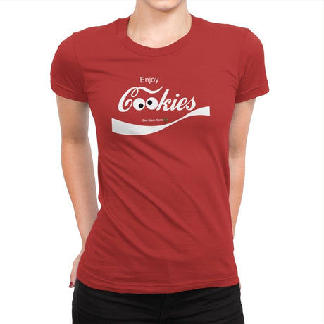 Enjoy Cookies - Womens Premium T-Shirts RIPT Apparel Small / Red