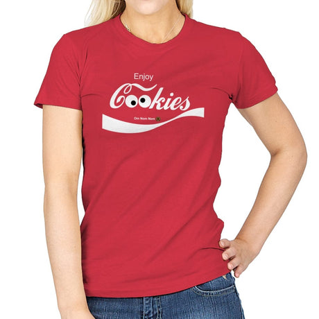 Enjoy Cookies - Womens T-Shirts RIPT Apparel Small / Red