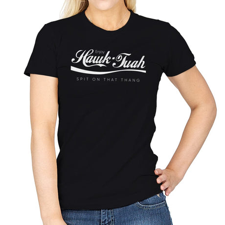 Enjoy Hawk Tuah - Womens T-Shirts RIPT Apparel Small / Black