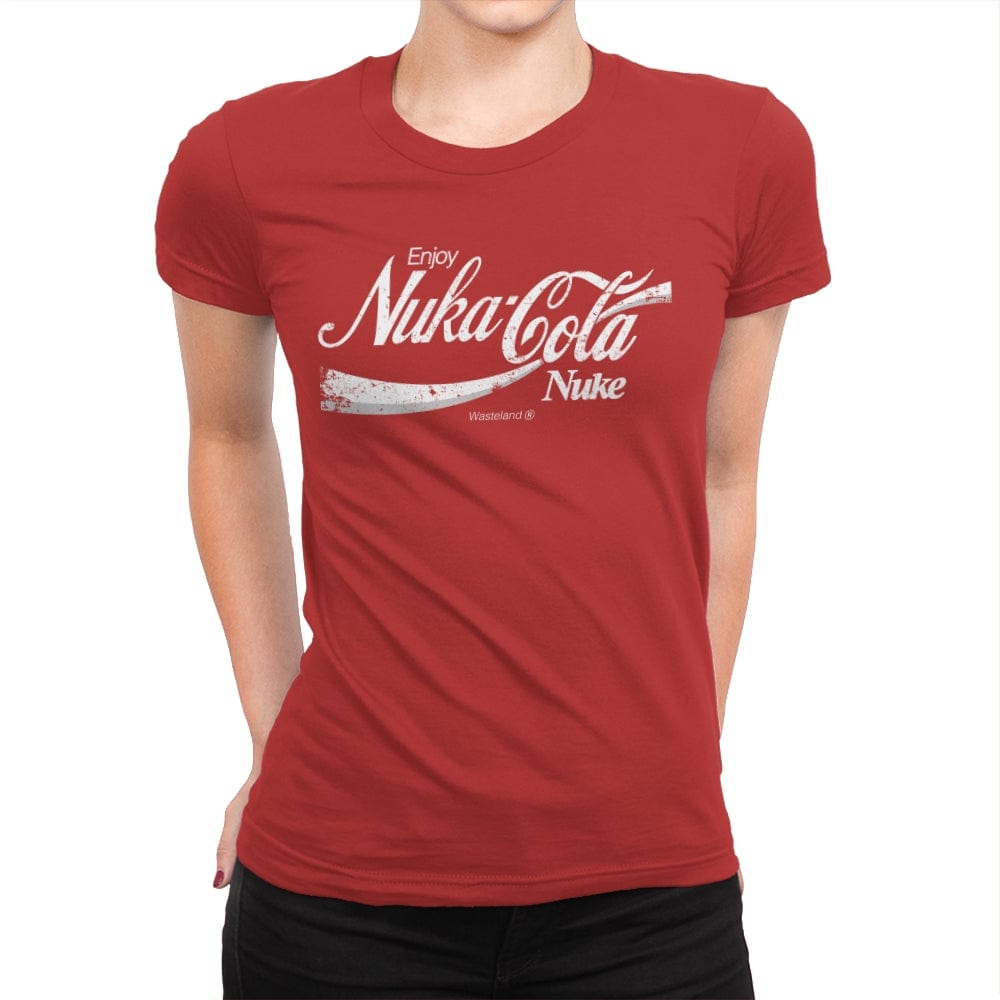 Enjoy Nuka Cola - Womens Premium T-Shirts RIPT Apparel Small / Red