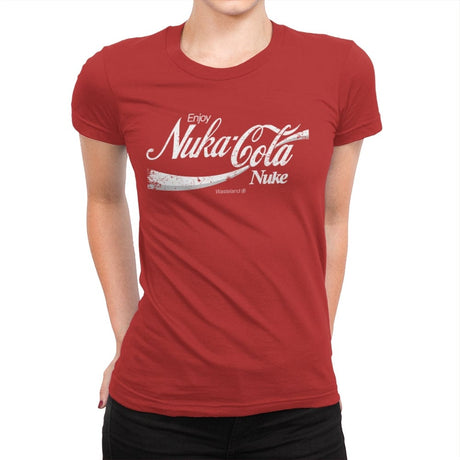 Enjoy Nuka Cola - Womens Premium T-Shirts RIPT Apparel Small / Red