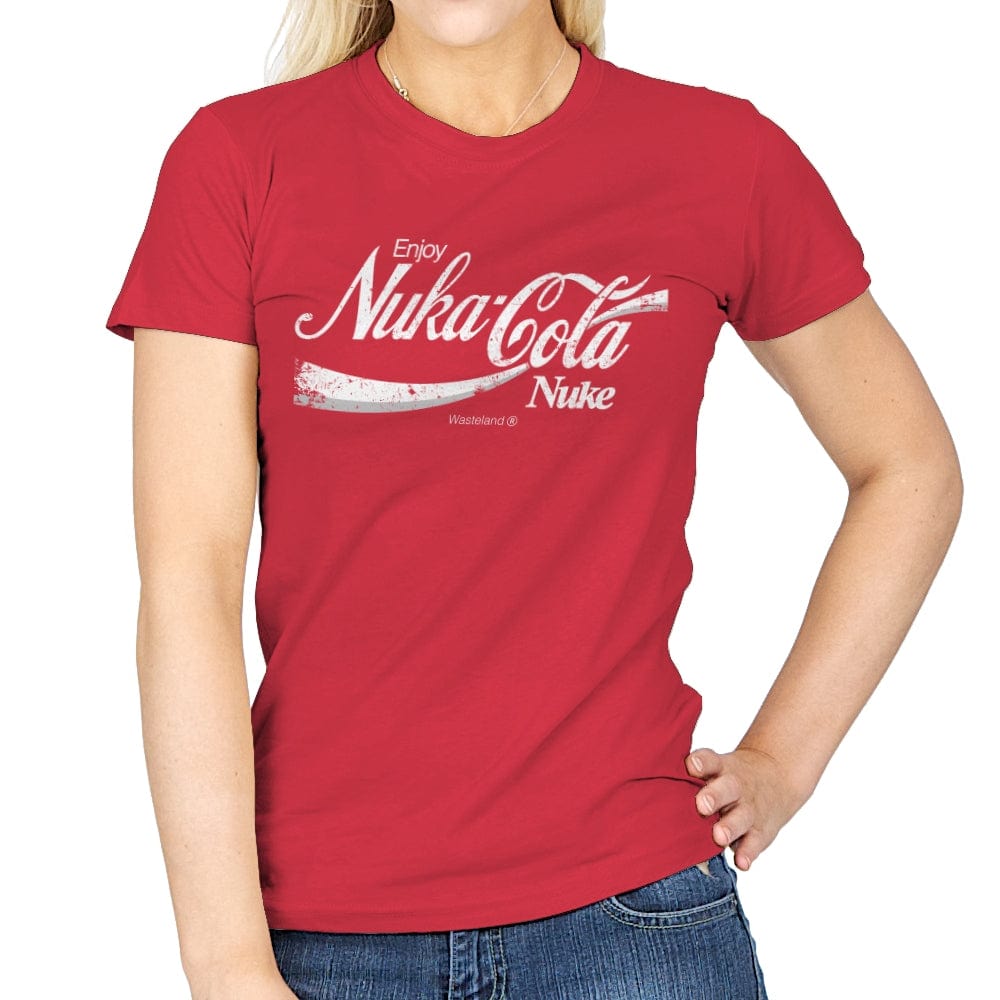 Enjoy Nuka Cola - Womens T-Shirts RIPT Apparel Small / Red