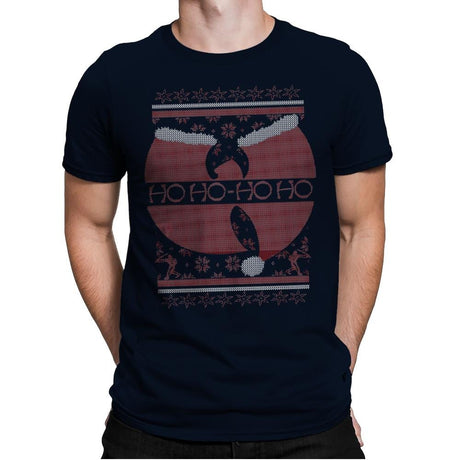 Enter the 25th of December - Ugly Holiday - Mens Premium T-Shirts RIPT Apparel Small / Midnight Navy