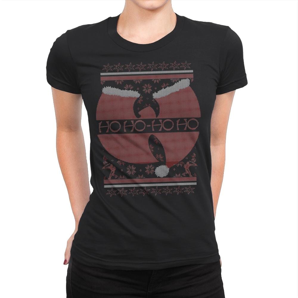 Enter the 25th of December - Ugly Holiday - Womens Premium T-Shirts RIPT Apparel Small / Black