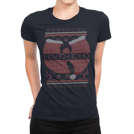 Enter the 25th of December - Ugly Holiday - Womens Premium T-Shirts RIPT Apparel Small / Midnight Navy