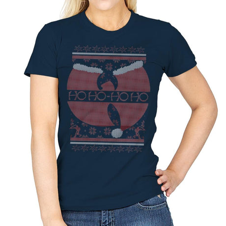 Enter the 25th of December - Ugly Holiday - Womens T-Shirts RIPT Apparel Small / Navy