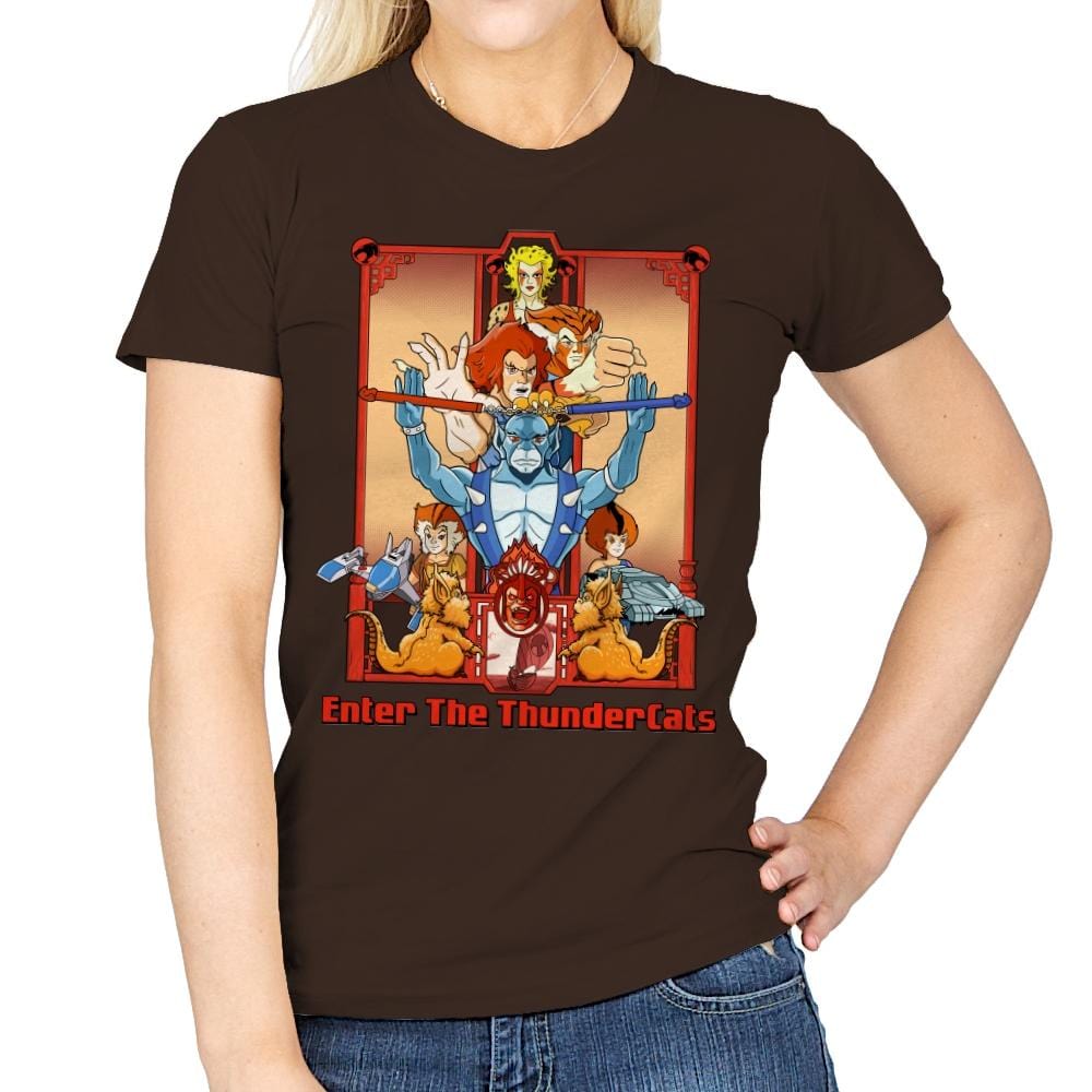 Enter The Cats - Anytime - Womens T-Shirts RIPT Apparel Small / Dark Chocolate