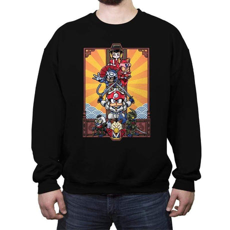 ENTER THE CATS  - Crew Neck Sweatshirt Crew Neck Sweatshirt RIPT Apparel Small / Black