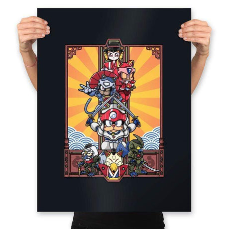 ENTER THE CATS  - Prints Posters RIPT Apparel 18x24 / Black