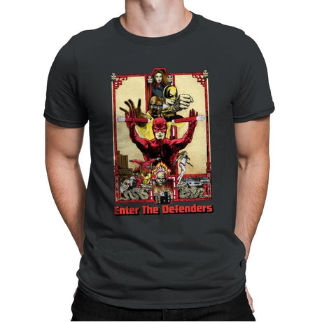 Enter the Defenders - Best Seller - Mens Premium T-Shirts RIPT Apparel Small / Heavy Metal