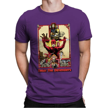 Enter the Defenders - Best Seller - Mens Premium T-Shirts RIPT Apparel Small / Purple Rush