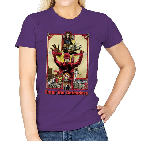 Enter the Defenders - Best Seller - Womens T-Shirts RIPT Apparel Small / Purple