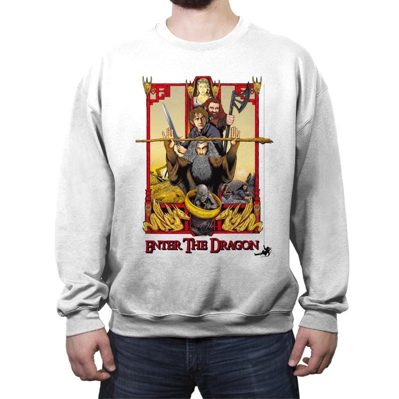ENTER THE DRAGON - Crew Neck Sweatshirt Crew Neck Sweatshirt RIPT Apparel Small / White