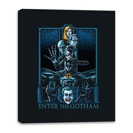 Enter the Gotham - Canvas Wraps Canvas Wraps RIPT Apparel 16x20 / Black