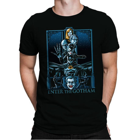 Enter the Gotham - Mens Premium T-Shirts RIPT Apparel Small / Black