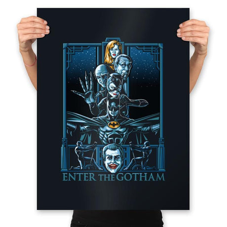 Enter the Gotham - Prints Posters RIPT Apparel 18x24 / Black