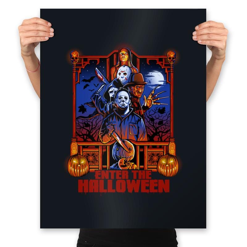Enter the Halloween - Prints Posters RIPT Apparel 18x24 / Black