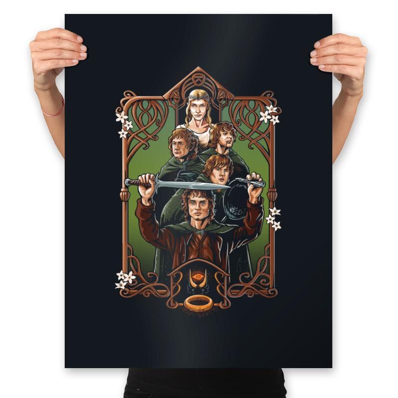 Enter the Hobbits - Prints Posters RIPT Apparel 18x24 / Black