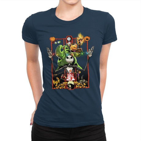 Enter the Nightmare - Best Seller - Womens Premium T-Shirts RIPT Apparel Small / Midnight Navy
