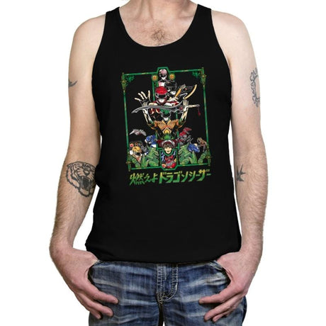 Enter The Rangers - Tanktop Tanktop RIPT Apparel X-Small / Black