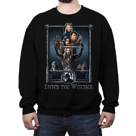 Enter The Witcher - Crew Neck Sweatshirt Crew Neck Sweatshirt RIPT Apparel Small / Black