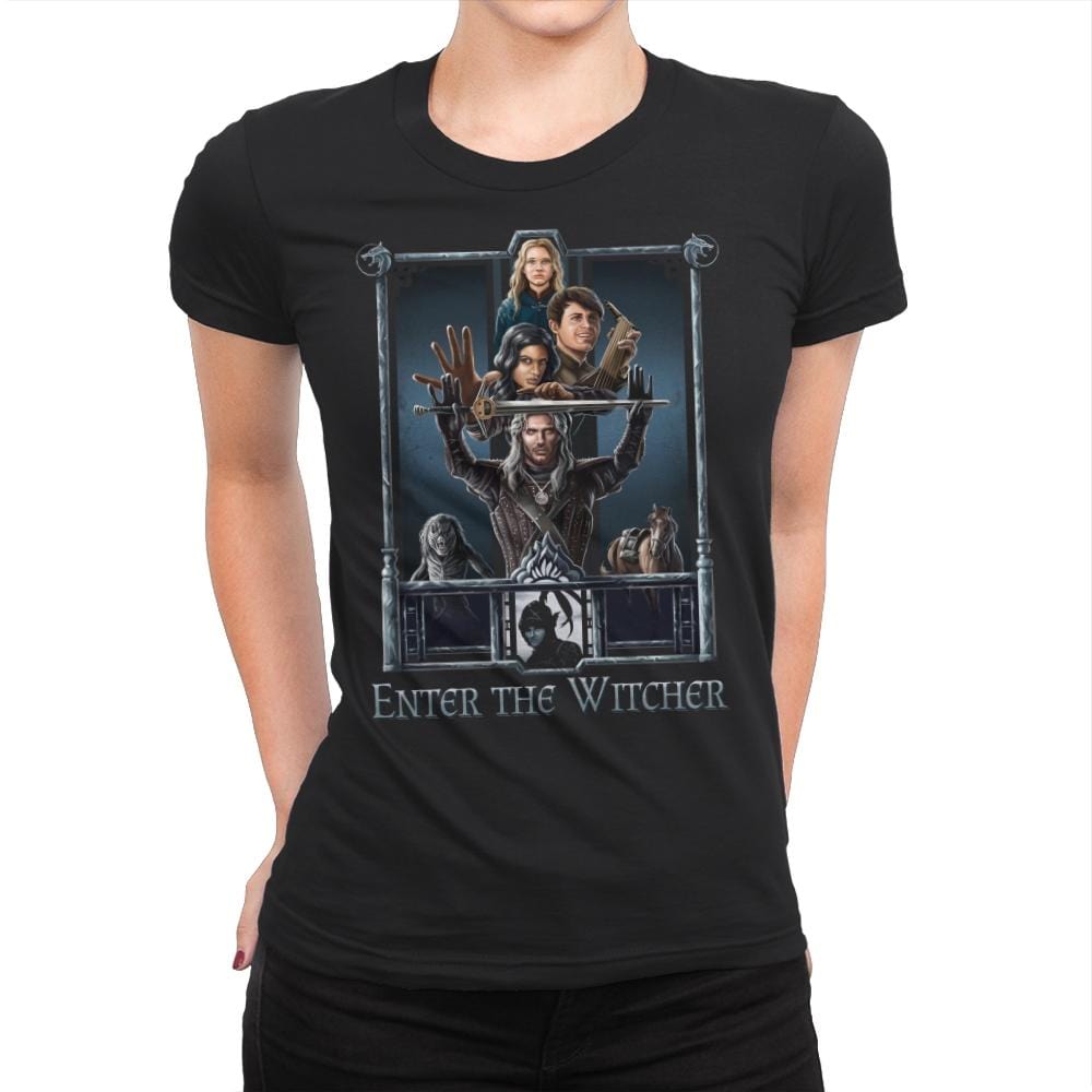 Enter The Witcher - Womens Premium T-Shirts RIPT Apparel Small / Black