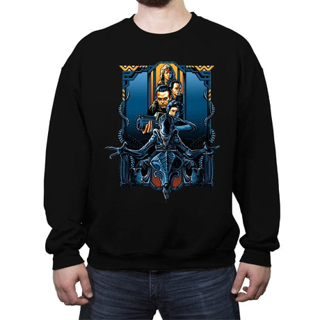 Enter the Xenos - Crew Neck Sweatshirt Crew Neck Sweatshirt RIPT Apparel Small / Black