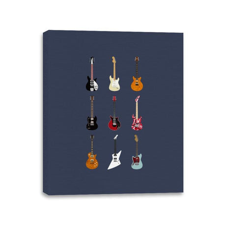Epic Guitars Of Rock - Canvas Wraps Canvas Wraps RIPT Apparel 11x14 / Navy
