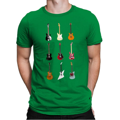 Epic Guitars Of Rock - Mens Premium T-Shirts RIPT Apparel Small / Kelly