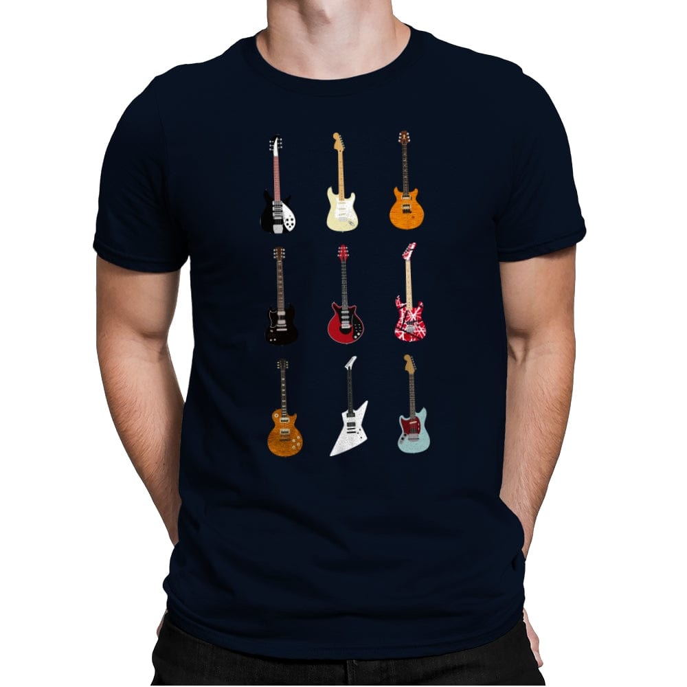 Epic Guitars Of Rock - Mens Premium T-Shirts RIPT Apparel Small / Midnight Navy