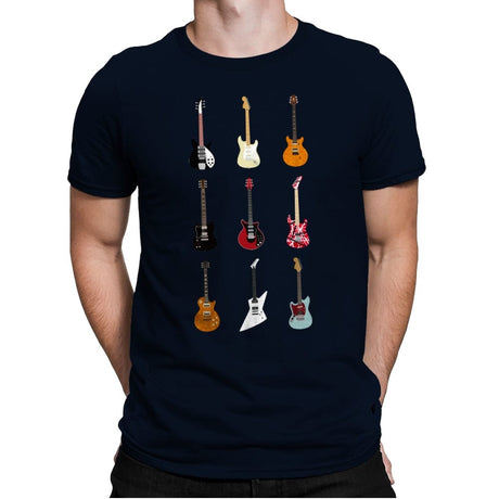 Epic Guitars Of Rock - Mens Premium T-Shirts RIPT Apparel Small / Midnight Navy