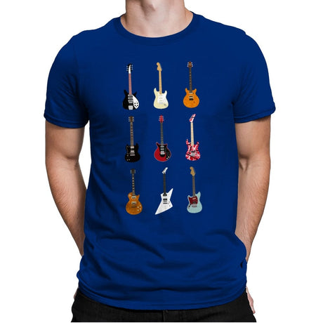 Epic Guitars Of Rock - Mens Premium T-Shirts RIPT Apparel Small / Royal