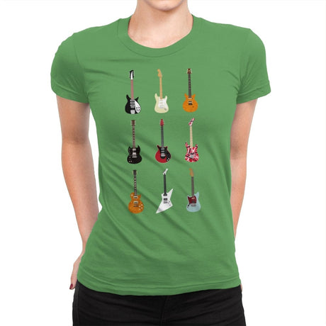 Epic Guitars Of Rock - Womens Premium T-Shirts RIPT Apparel Small / Kelly