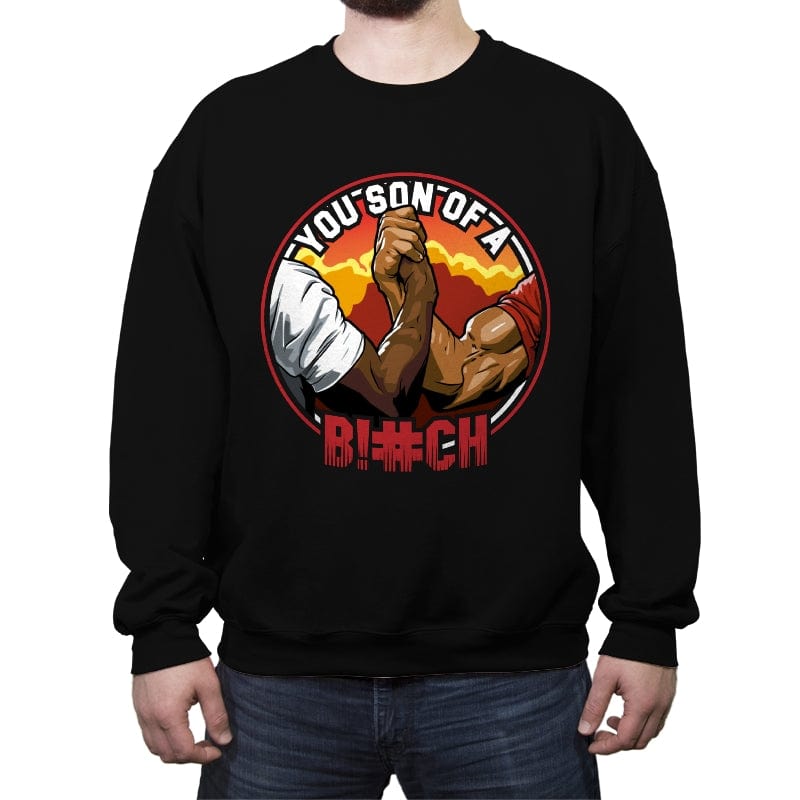 Epic Handshake - Crew Neck Sweatshirt Crew Neck Sweatshirt RIPT Apparel Small / Black