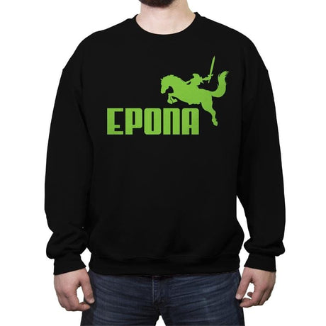 Epona Sports - Crew Neck Sweatshirt Crew Neck Sweatshirt RIPT Apparel Small / Black