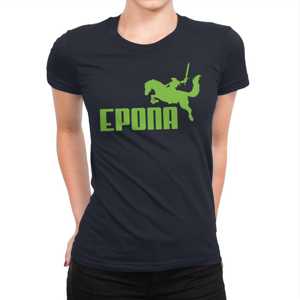 Epona Sports - Womens Premium T-Shirts RIPT Apparel Small / Midnight Navy