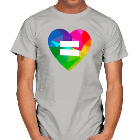 Equality - Pride - Mens T-Shirts RIPT Apparel Small / Ice Grey