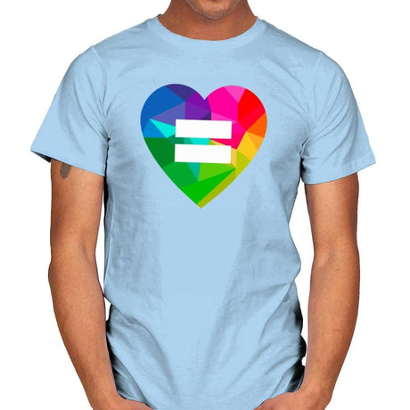 Equality - Pride - Mens T-Shirts RIPT Apparel Small / Light Blue